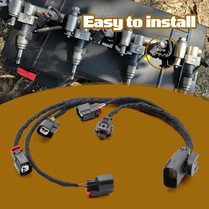 ECOMARK Fuel Injector Right Rail Harness Fit for Cadillac Chevrolet Chevy GMC 2014-2023 Some Models with 5.3L 6.0L 6.2L 6.6L V8 Engine Replace HAR001R 12710481 - Image 5